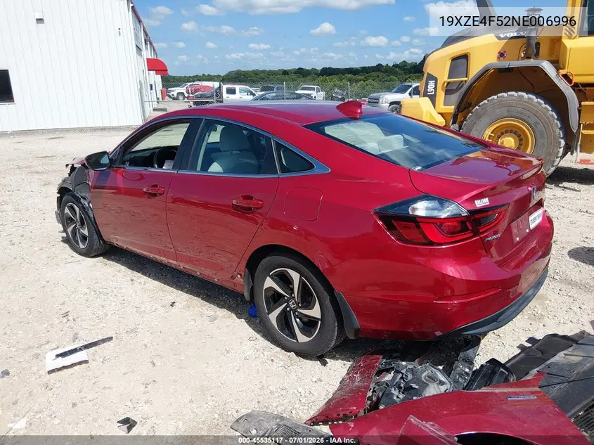 2022 Honda Insight Ex VIN: 19XZE4F52NE006996 Lot: 45535117