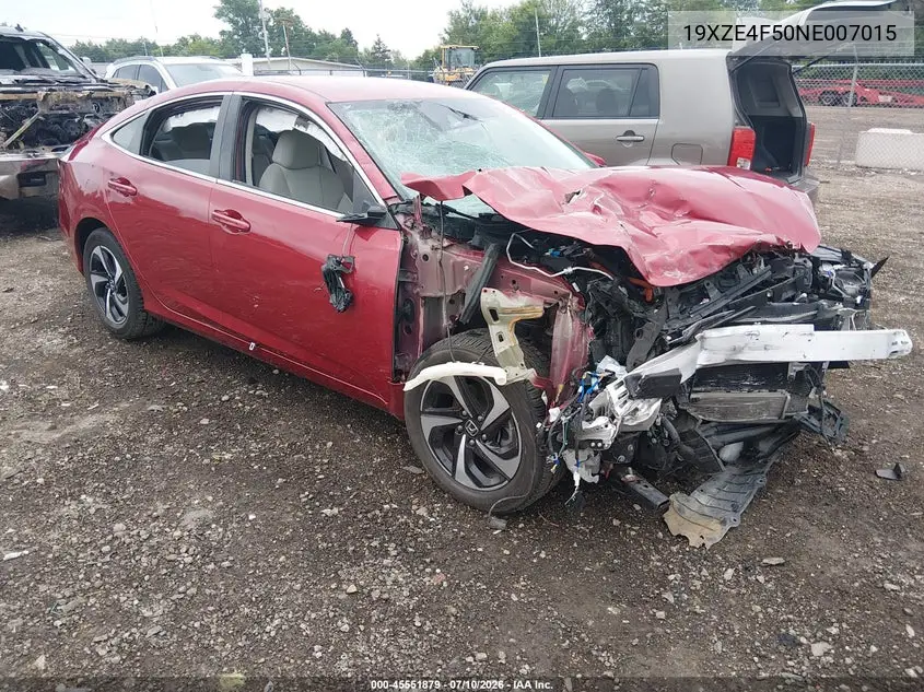 2022 Honda Insight Ex VIN: 19XZE4F50NE007015 Lot: 45551879