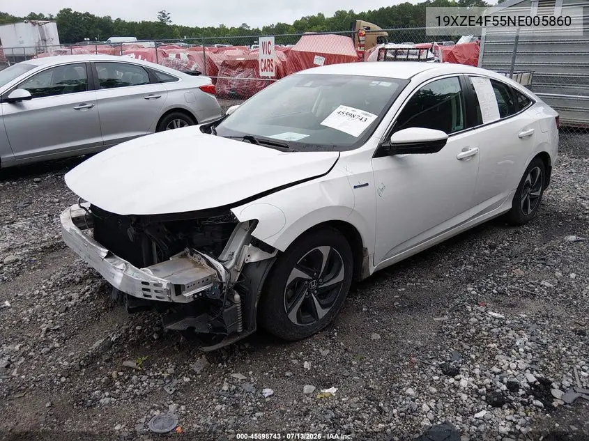 2022 Honda Insight Ex VIN: 19XZE4F55NE005860 Lot: 45598743