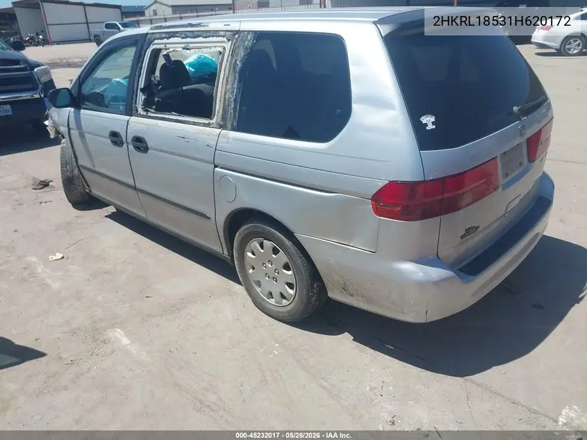 2001 Honda Odyssey Lx VIN: 2HKRL18531H620172 Lot: 45232017