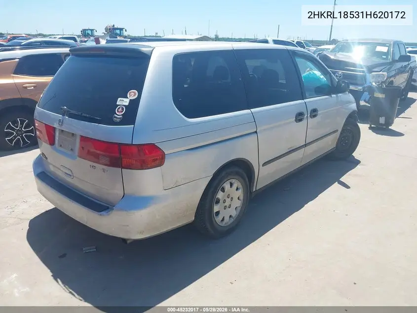2001 Honda Odyssey Lx VIN: 2HKRL18531H620172 Lot: 45232017