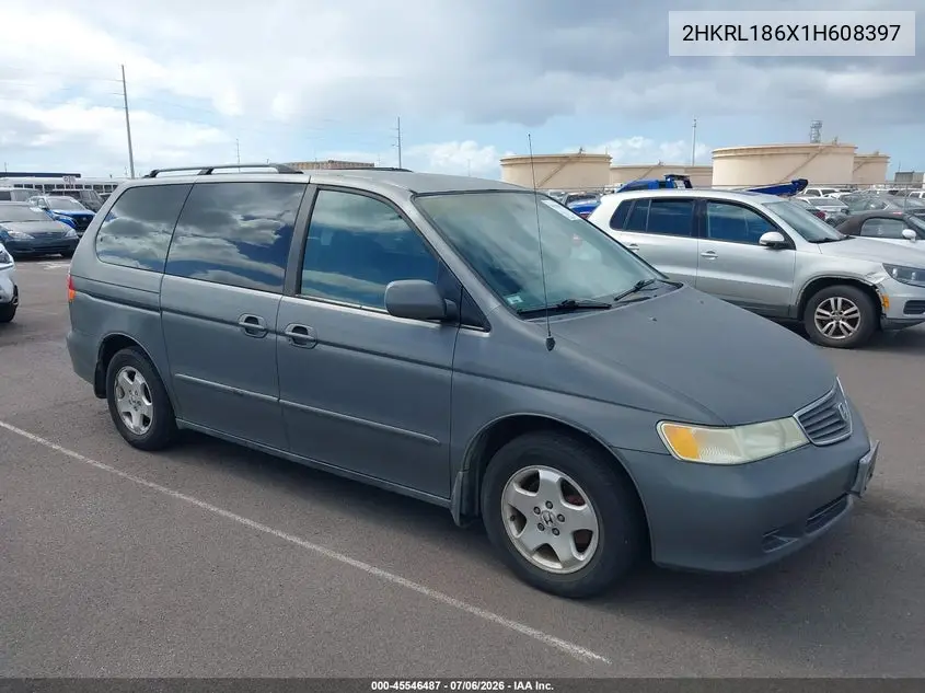 2001 Honda Odyssey Ex VIN: 2HKRL186X1H608397 Lot: 45546487