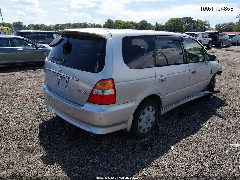 2001 Honda Odyssey VIN: RA61104868 Lot: 45655661
