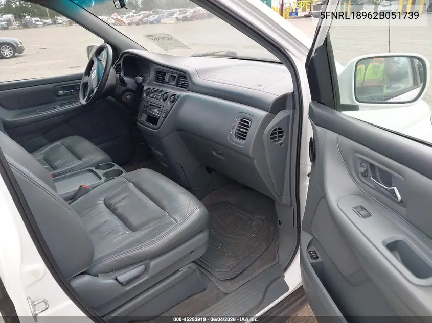 2002 Honda Odyssey Ex-L VIN: 5FNRL18962B051739 Lot: 45253919