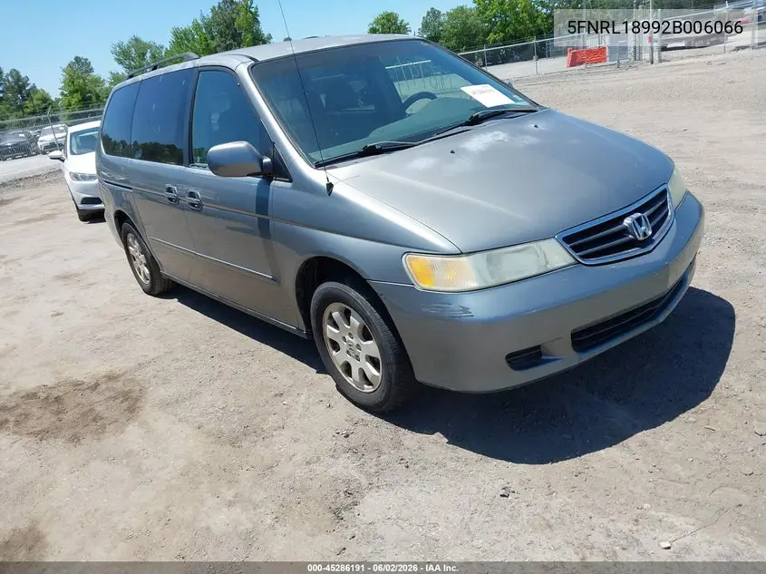2002 Honda Odyssey Ex-L VIN: 5FNRL18992B006066 Lot: 45286191