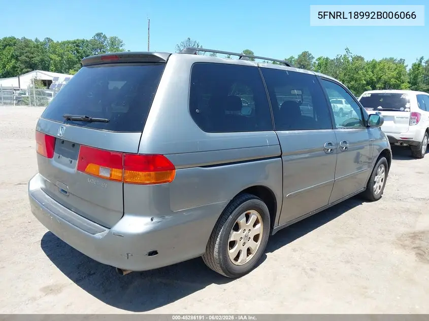 2002 Honda Odyssey Ex-L VIN: 5FNRL18992B006066 Lot: 45286191