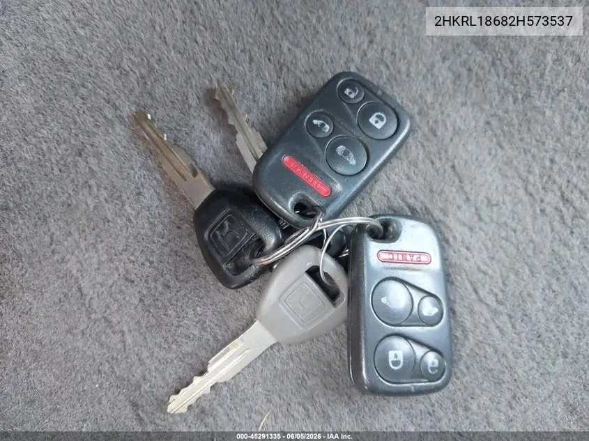 2002 Honda Odyssey Ex VIN: 2HKRL18682H573537 Lot: 45291335