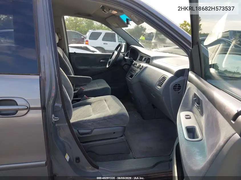 2002 Honda Odyssey Ex VIN: 2HKRL18682H573537 Lot: 45291335