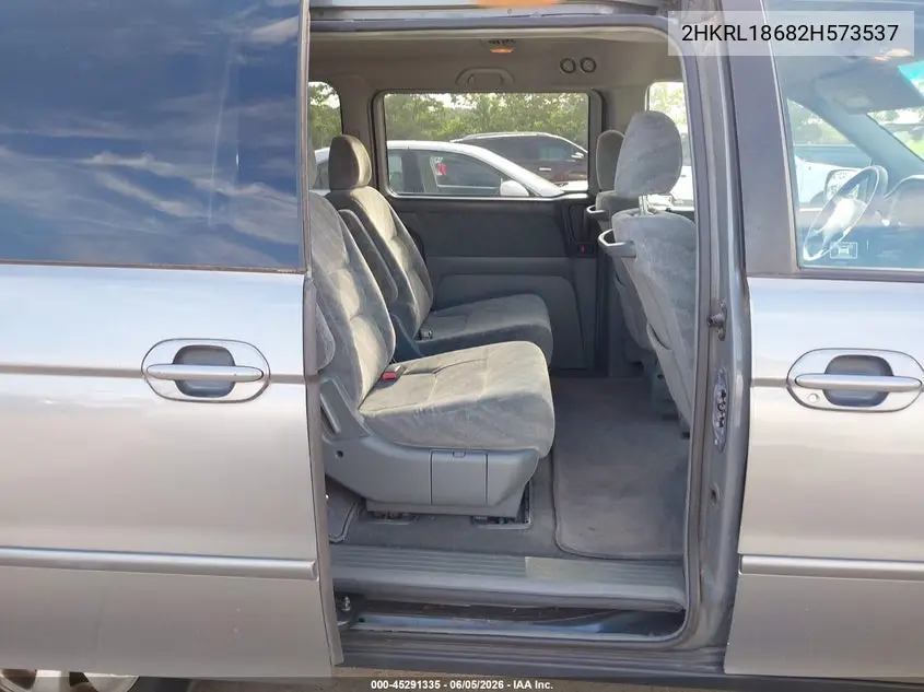 2002 Honda Odyssey Ex VIN: 2HKRL18682H573537 Lot: 45291335