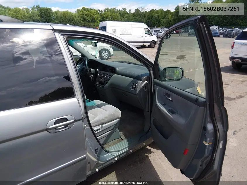 2002 Honda Odyssey Ex VIN: 5FNRL18602B037261 Lot: 45390540