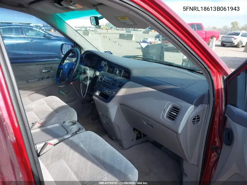 5FNRL18613B061943 2003 Honda Odyssey Ex