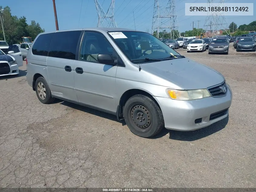 2004 Honda Odyssey Lx VIN: 5FNRL18584B112492 Lot: 45598971