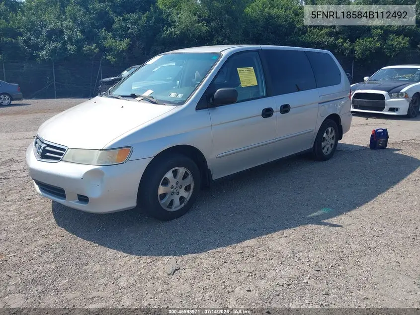 2004 Honda Odyssey Lx VIN: 5FNRL18584B112492 Lot: 45598971