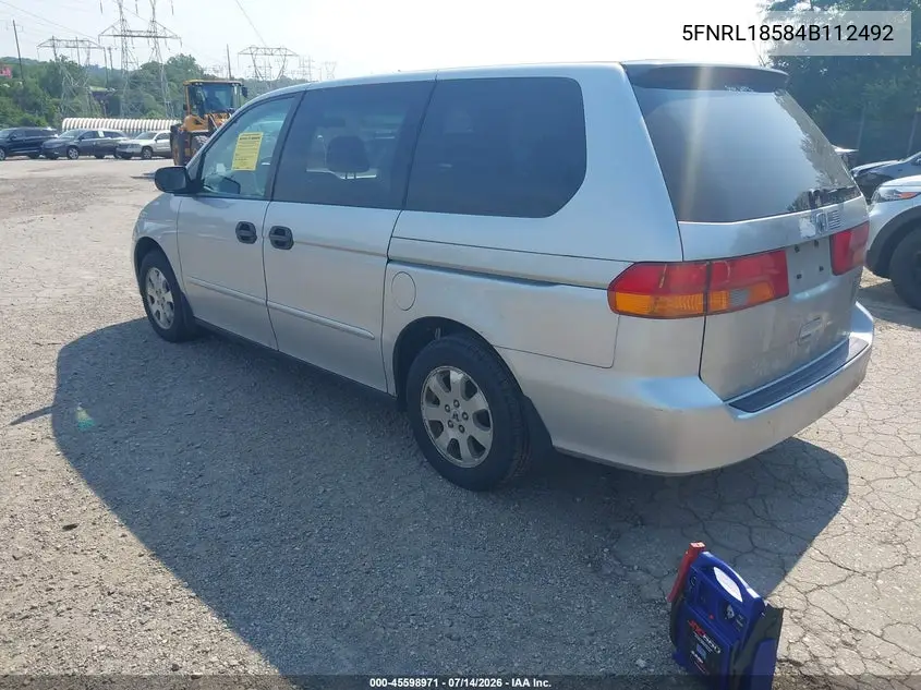 2004 Honda Odyssey Lx VIN: 5FNRL18584B112492 Lot: 45598971