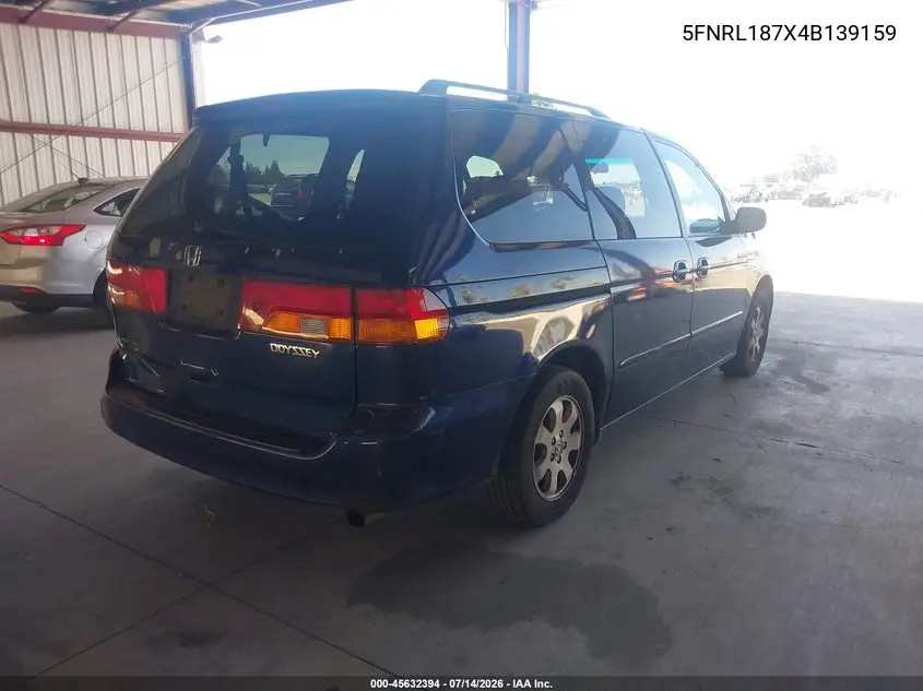 2004 Honda Odyssey Ex-L VIN: 5FNRL187X4B139159 Lot: 45632394