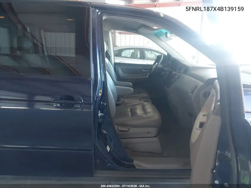 2004 Honda Odyssey Ex-L VIN: 5FNRL187X4B139159 Lot: 45632394