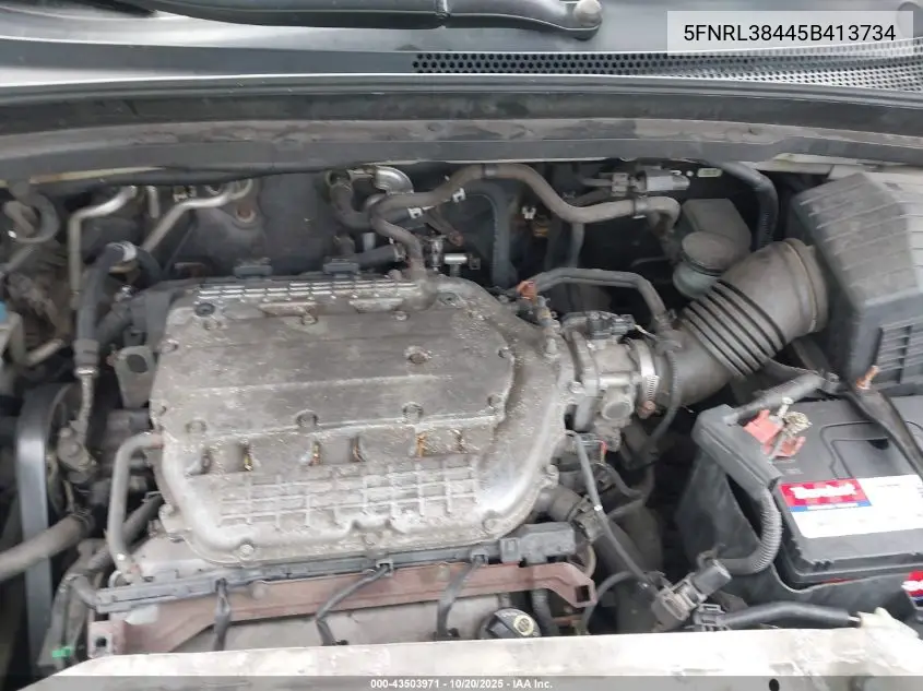 5FNRL38445B413734 2005 Honda Odyssey Ex