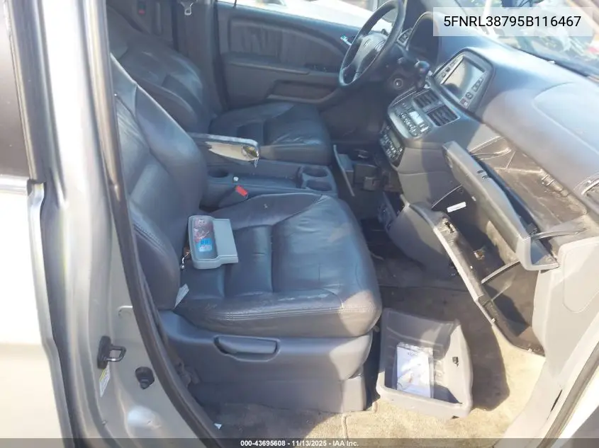 5FNRL38795B116467 2005 Honda Odyssey Ex-L