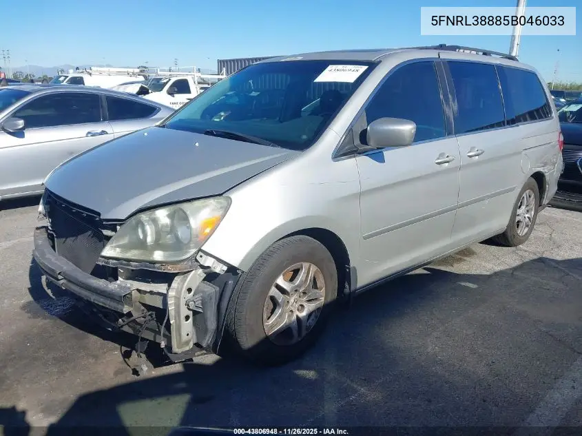 5FNRL38885B046033 2005 Honda Odyssey Touring