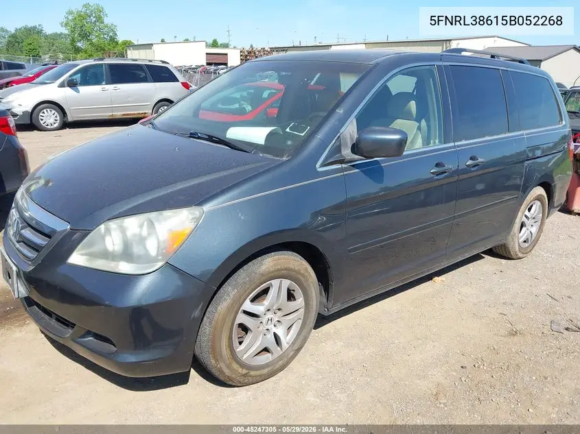 2005 Honda Odyssey Ex-L VIN: 5FNRL38615B052268 Lot: 45247305