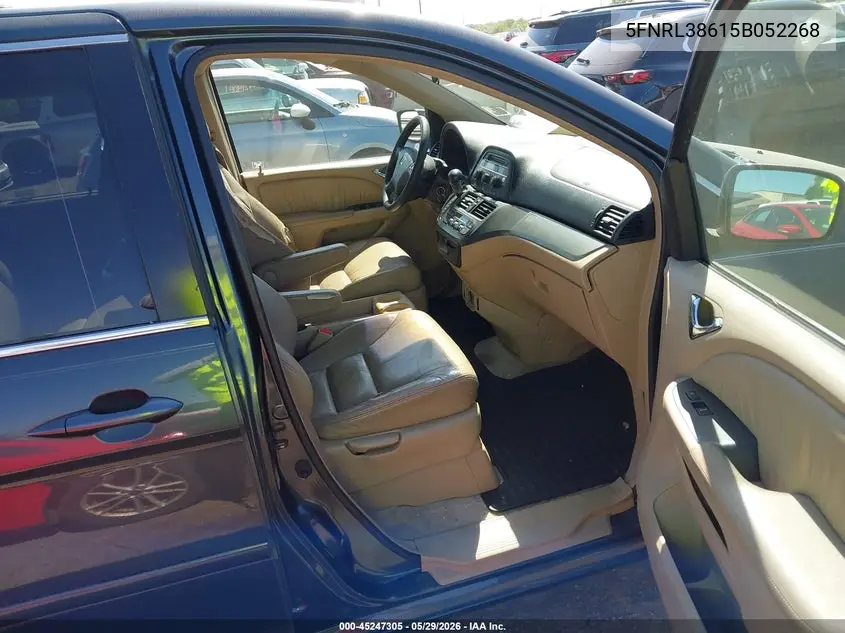 2005 Honda Odyssey Ex-L VIN: 5FNRL38615B052268 Lot: 45247305