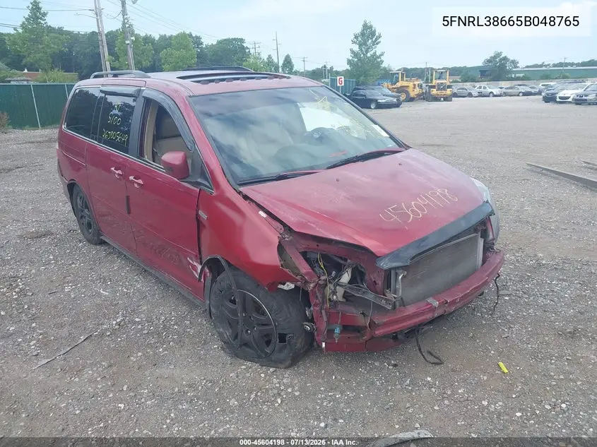 2005 Honda Odyssey Ex-L VIN: 5FNRL38665B048765 Lot: 45604198