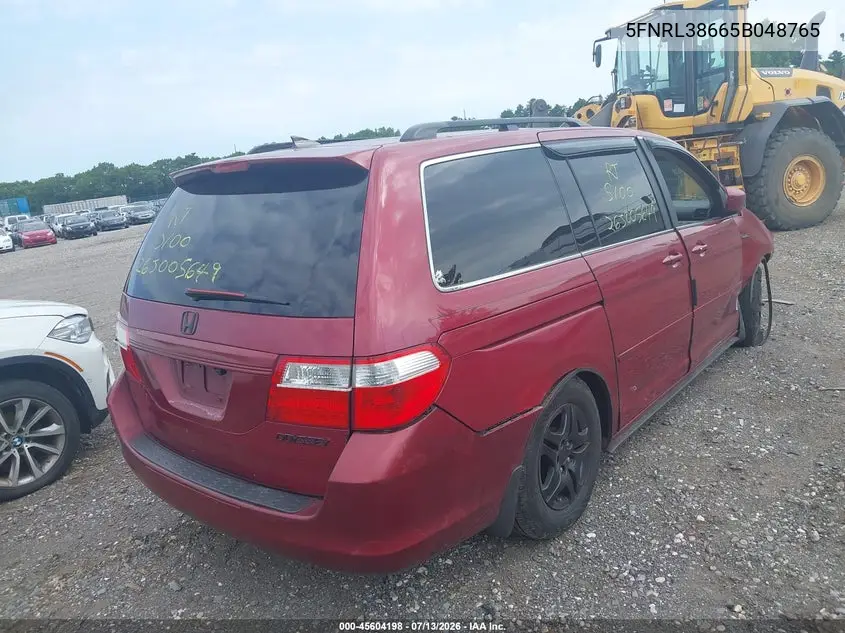 2005 Honda Odyssey Ex-L VIN: 5FNRL38665B048765 Lot: 45604198