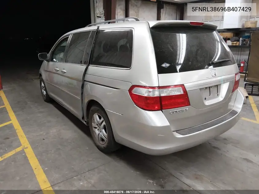 5FNRL38696B407429 2006 Honda Odyssey Ex-L