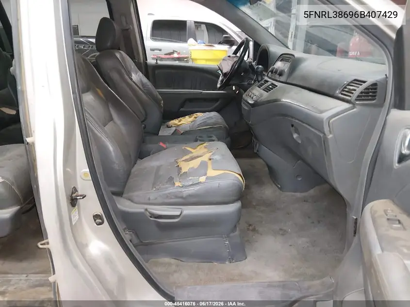 5FNRL38696B407429 2006 Honda Odyssey Ex-L