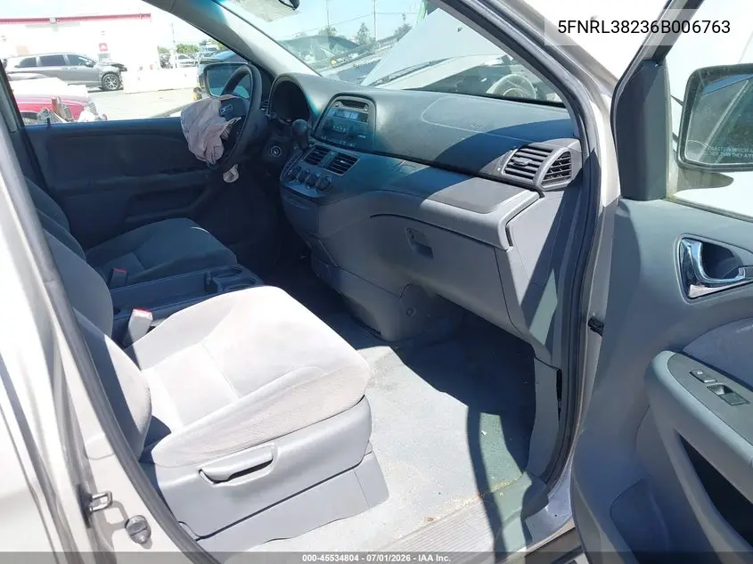 2006 Honda Odyssey Lx VIN: 5FNRL38236B006763 Lot: 45534804