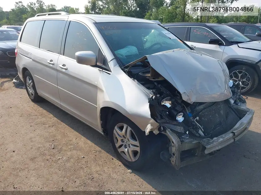 2006 Honda Odyssey Ex-L VIN: 5FNRL38796B004866 Lot: 45626091