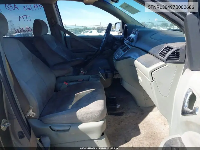 5FNRL38497B002686 2007 Honda Odyssey Ex
