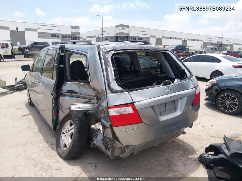 2007 Honda Odyssey Touring VIN: 5FNRL38897B089234 Lot: 45200513