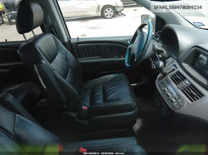 2007 Honda Odyssey Touring VIN: 5FNRL38897B089234 Lot: 45200513
