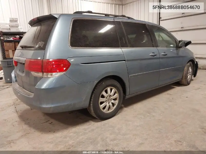 5FNRL38688B054670 2008 Honda Odyssey Ex-L