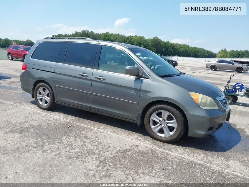 2008 Honda Odyssey Touring VIN: 5FNRL38978B084771 Lot: 45679396