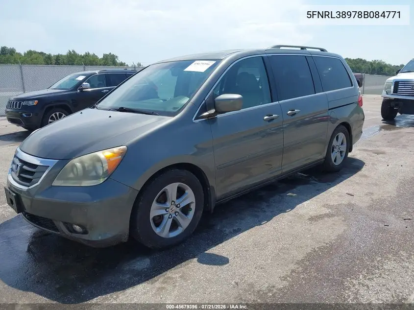 2008 Honda Odyssey Touring VIN: 5FNRL38978B084771 Lot: 45679396