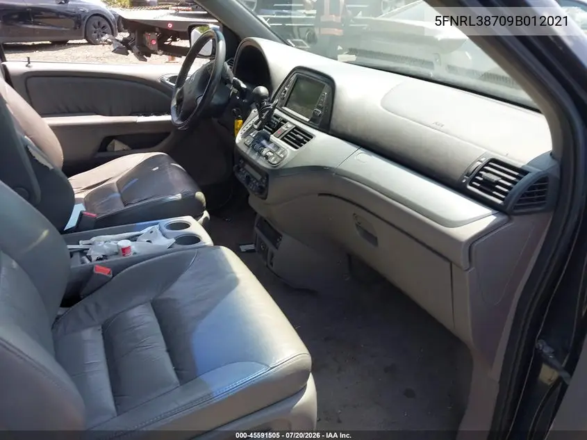 2009 Honda Odyssey Ex-L VIN: 5FNRL38709B012021 Lot: 45591505