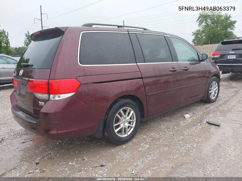 2010 Honda Odyssey Ex VIN: 5FNRL3H49AB063379 Lot: 45234318