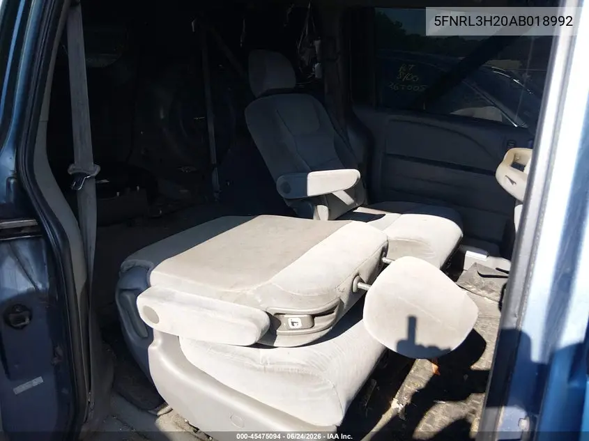 2010 Honda Odyssey Lx VIN: 5FNRL3H20AB018992 Lot: 45475094