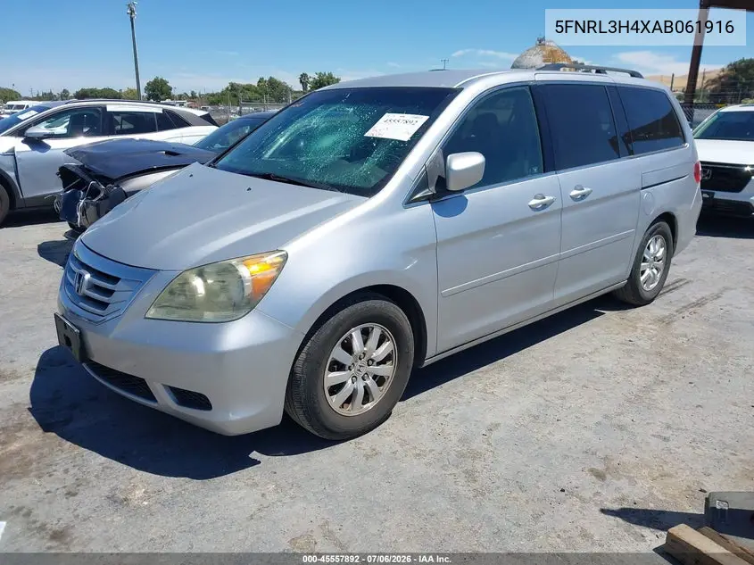 2010 Honda Odyssey Ex VIN: 5FNRL3H4XAB061916 Lot: 45557892