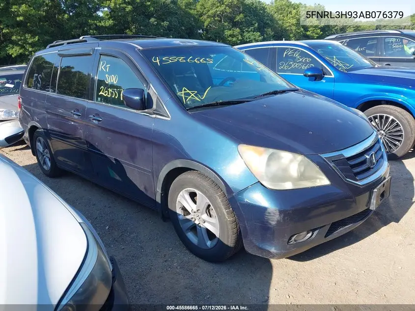2010 Honda Odyssey Touring VIN: 5FNRL3H93AB076379 Lot: 45586665
