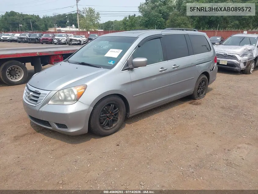 2010 Honda Odyssey Ex-L VIN: 5FNRL3H6XAB089572 Lot: 45606203
