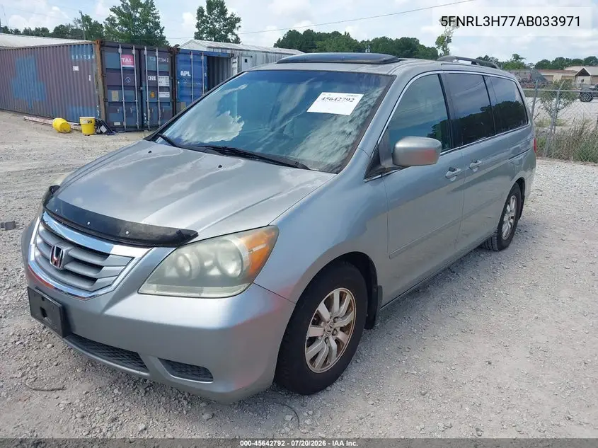 2010 Honda Odyssey Ex-L VIN: 5FNRL3H77AB033971 Lot: 45642792