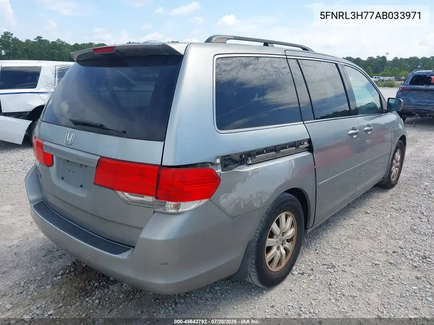 2010 Honda Odyssey Ex-L VIN: 5FNRL3H77AB033971 Lot: 45642792