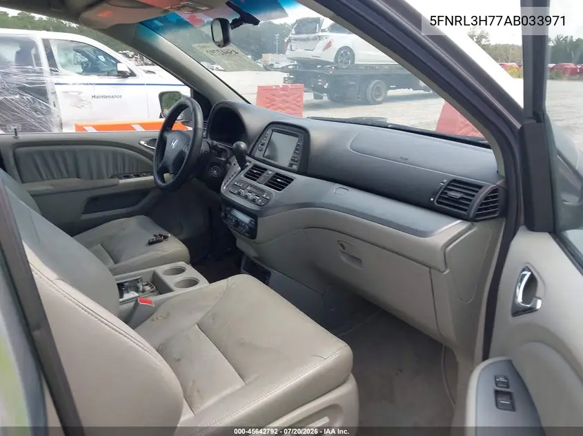2010 Honda Odyssey Ex-L VIN: 5FNRL3H77AB033971 Lot: 45642792