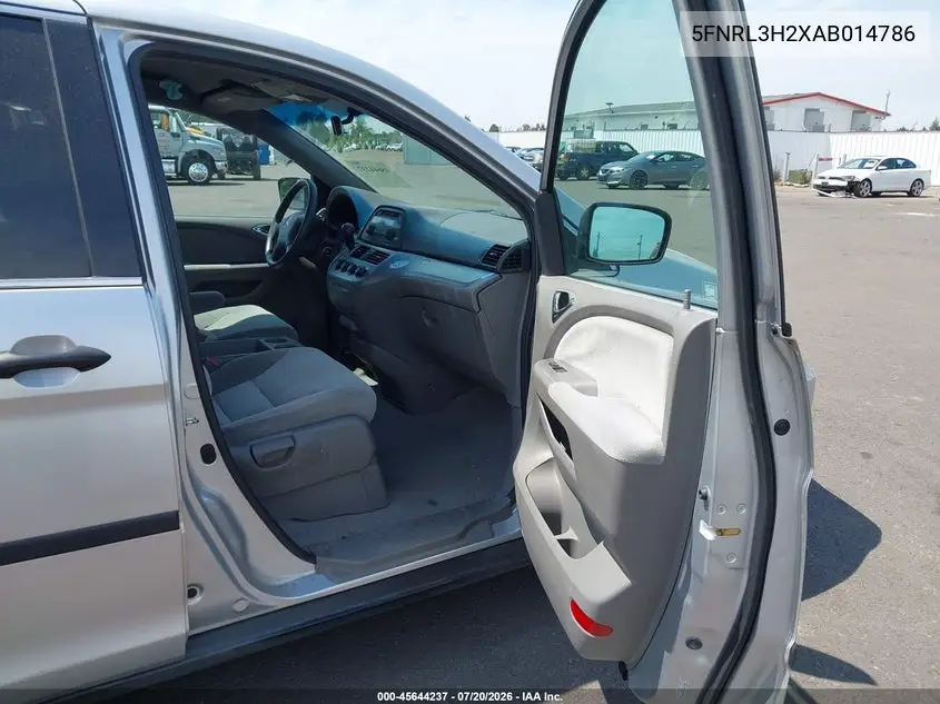 2010 Honda Odyssey Lx VIN: 5FNRL3H2XAB014786 Lot: 45644237