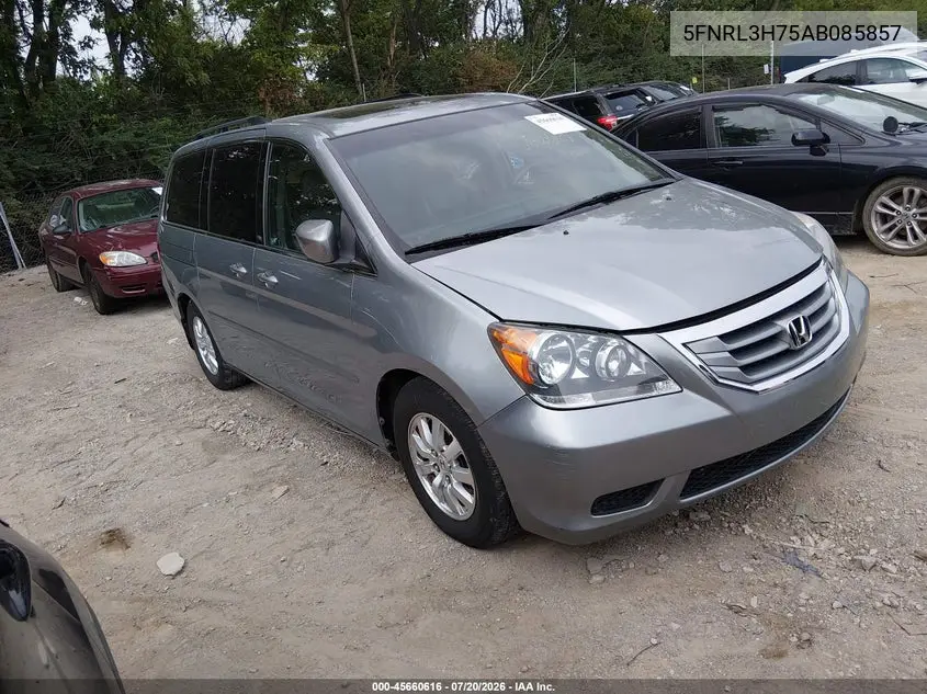 2010 Honda Odyssey Ex-L VIN: 5FNRL3H75AB085857 Lot: 45660616