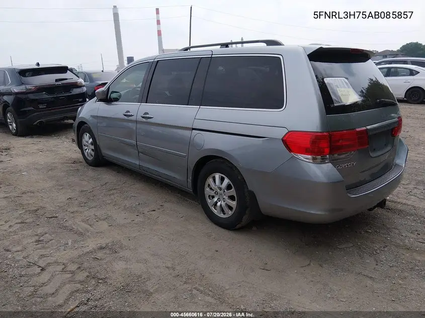 2010 Honda Odyssey Ex-L VIN: 5FNRL3H75AB085857 Lot: 45660616