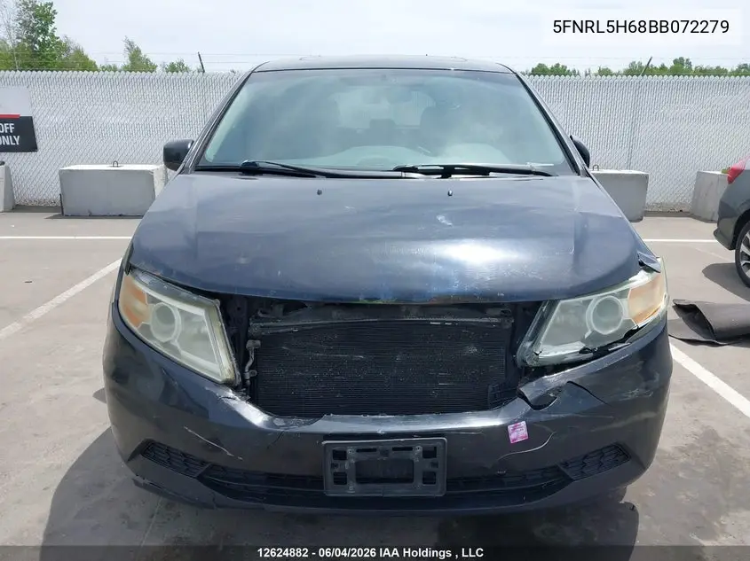 2011 Honda Odyssey VIN: 5FNRL5H68BB072279 Lot: 12624882